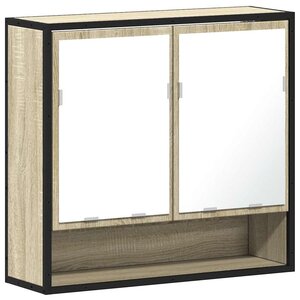vidaXL Armoire de salle de bain avec miroir Chêne Sonoma 65 x 20 x 60 cm Bois d'ingénierie