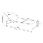 Bain de soleil aluminium Anthracite/Marron