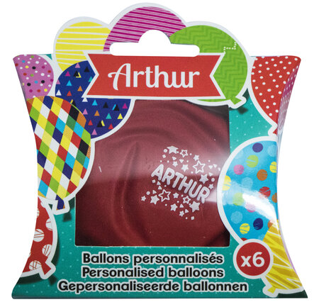 Ballons de baudruche prénom Arthur