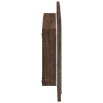 vidaXL Miroir de salle de bain à LED chêne marron bois d'ingénierie
