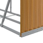 vidaXL Porte-bûches aspect bois 234x45x100 cm acier galvanisé