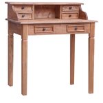 vidaXL Bureau d'écriture et tiroirs 90x50x101 cm bois massif d'acajou