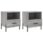 vidaXL Tables de chevet 2 Pièces sonoma gris 40x35x47 5 cm