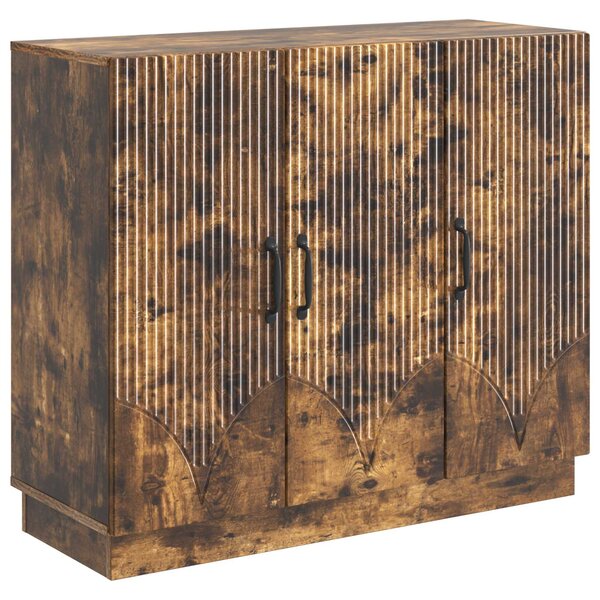 vidaXL Buffet Chêne fumé 89 x 34 5 x 77 cm Bois d'ingénierie