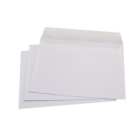 Enveloppe blanche c5, 162 x 229 mm 80g sans fenêtre - bande autoadhésive  (paquet 500 unités)
