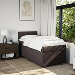 vidaXL Sommier à lattes de lit avec matelas Marron foncé 80x200 cm