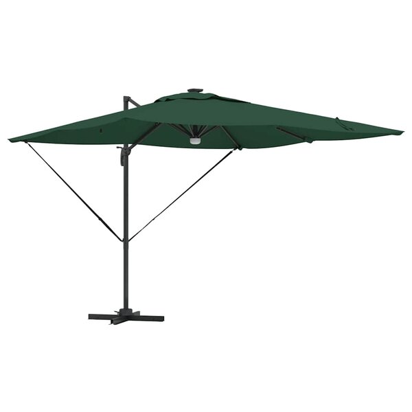 vidaXL Parasol Roma Vert 286 x 285 x 270 cm Aluminium et polyester