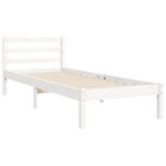 vidaXL Cadre de lit sans matelas blanc 100x200 cm bois massif