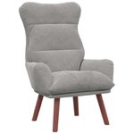 vidaXL fauteuil Gris clair 69 x 74 x 93 cm Velours