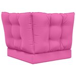 vidaXL Coussin de canapé d'extérieur 3 Pièces Rose Polyester