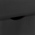 vidaXL Cabinet roulant Noir 100 x 39 x 65 5 cm Bois de Pin Massif