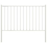 vidaXL Panneau clôture et poteaux acier enduit de poudre 1 7x1 m blanc