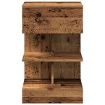 vidaXL Tables de chevet 2 Pièces vieux bois 40x35x65 cm bois d’ingénierie