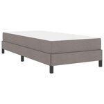 vidaXL Lit à ressorts avec matelas Taupe 90 x 190 cm tissu