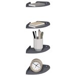 vidaXL Étagère flottante avec étagère 4 Pièces Anthracite 15 x 15 x 2 cm