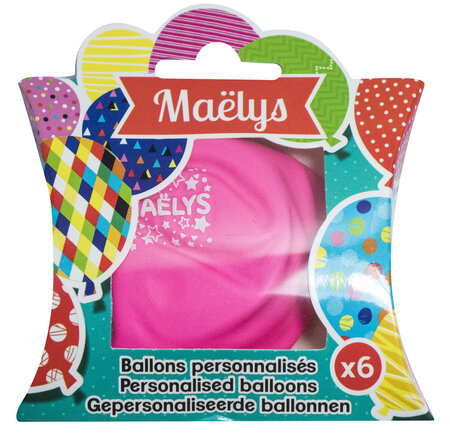 Ballons de baudruche prénom Maelys
