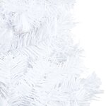 vidaXL Arbre de Noël artificiel pré-éclairé et boules blanc 180 cm PVC