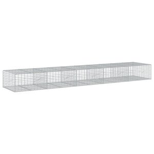 vidaXL Panier gabion avec couvercle 500x100x50 cm fer galvanisé