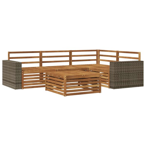 vidaXL Ensemble de canapés d'extérieur 5 pc Naturel