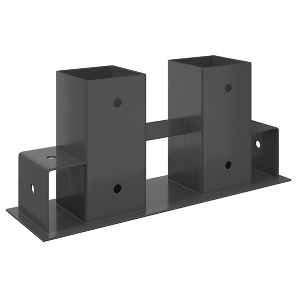 vidaXL Aide à l'empilement de bois de chauffage 12 pièces Anthracite