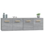 vidaXL Armoires murales 2 Pièces Sonoma gris 60x36 5x35 cm Bois