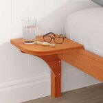 vidaXL Cadre de lit avec tables de chevet Marron Marron cire