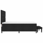 vidaXL Lit à ressorts avec matelas Noir 140 x 200 cm tissu