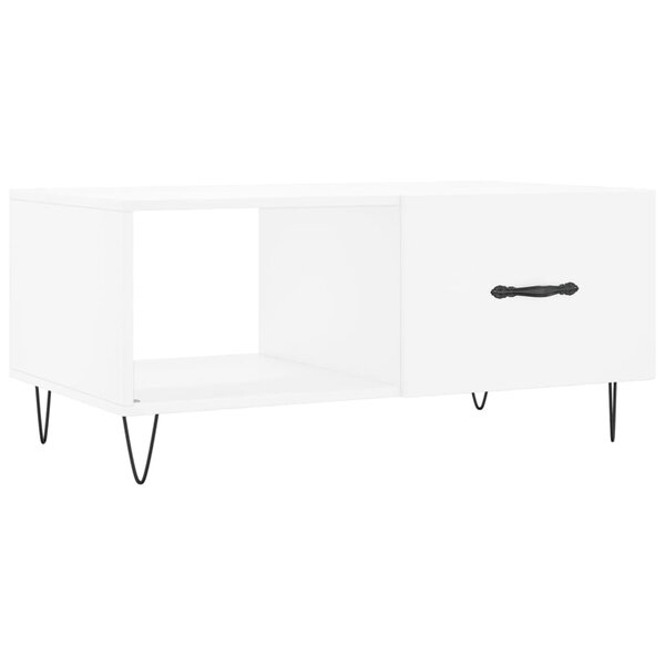 vidaXL Table basse blanc 90x50x40 cm bois d'ingénierie