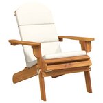 vidaXL Chaise de jardin Adirondack avec coussins bois massif d'acacia
