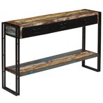 Vidaxl table console bois de récupération massif 120 x 30 x 76 cm