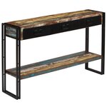 vidaXL Table console Bois de récupération massif 120 x 30 x 76 cm