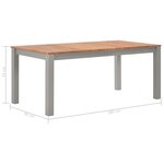 vidaXL Table à manger 180x90x74 cm Bois de chêne massif