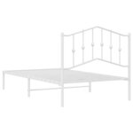 vidaXL Cadre de lit métal sans matelas et tête de lit blanc 100x190 cm