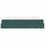 vidaXL Cadre de lit Vert foncé 200 x 200 cm Velours