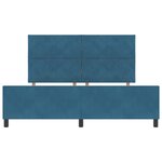 vidaXL Cadre de lit avec tête de lit Bleu foncé 180 x 200 cm Velours
