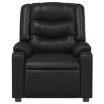 vidaXL Fauteuil de massage inclinable Noir Similicuir