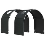 vidaXL Tunnel de lit pour lit mezzanine d'enfants 2 pc Noir Polyester