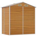 vidaXL Abri de jardin marron clair 191x130x198 cm acier galvanisé