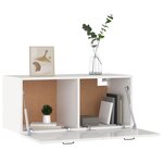 vidaXL Armoire murale blanc brillant 80x36 5x35 cm bois d'ingénierie