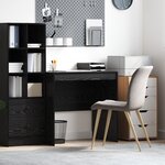 vidaXL Bureau chêne noir 80x50x76 cm en bois d'ingénierie