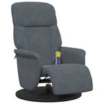 vidaXL Fauteuil de massage inclinable Gris foncé 91 x 71 x 105 cm