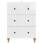 vidaXL Armoire à tiroirs Blanc brillant 66 x 34 5 x 90 cm