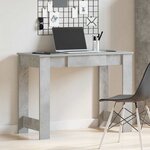 vidaXL Bureau gris béton 100x45x75 cm bois d'ingénierie