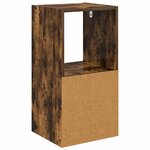 vidaXL Table de chevet Chêne fumé 35 x 32 x 68 5 cm Bois d'ingénierie