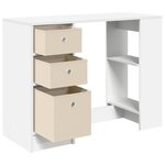 vidaXL Bureau Blanc Bois d'ingénierie 100 x 40 x 75 cm