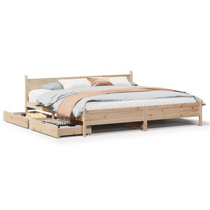 vidaXL Cadre de lit sans matelas 200x200 cm bois massif de pin