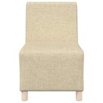 vidaXL Unité de Sofa Modulaire Sans Accoudoirs 3 Pièces Crème