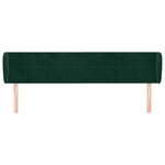 vidaXL Tête de lit avec oreilles Vert foncé 183x23x78/88 cm Velours