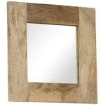 vidaXL Miroir Bois de manguier massif 50 x 50 cm