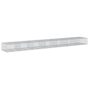 vidaXL Panier gabion avec couvercle 700x100x50 cm fer galvanisé